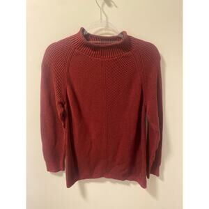 L.L. Bean Maroon Cowl Neck Knit Sweater-Size M